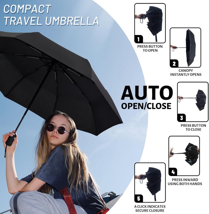 SY COMPACT Travel Umbrella Windproof Automatic Umbrellas Small Compact UV Sun Protection Factory Outlet Umbrella - Image 5