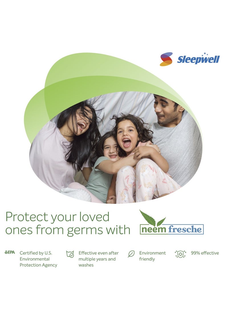 Sleepwell - Latex Plus Curve Soft Pillow - Elite Latex Plus For Comfort And Support. Pamper Your Head And Neck - Knitted Fabric. Pack of 1 - Image 1