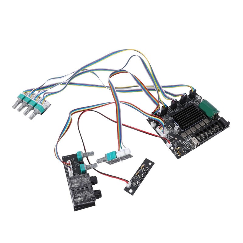 FTVOGUE 100W 2.1 Channel Bluetooth Amplifier Module Copper With AUX USB MIC Input For Home Theater And DIY Speaker System - Image 2