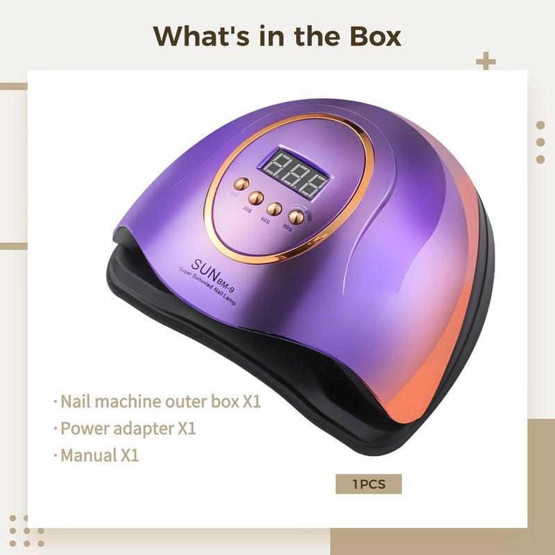 With Detachable Base, 66 Led Beads, 4 Timer Settings, Auto Sensor, Red Light Gel Nail Lamp For Manicure Of Gel Polish - Image 4