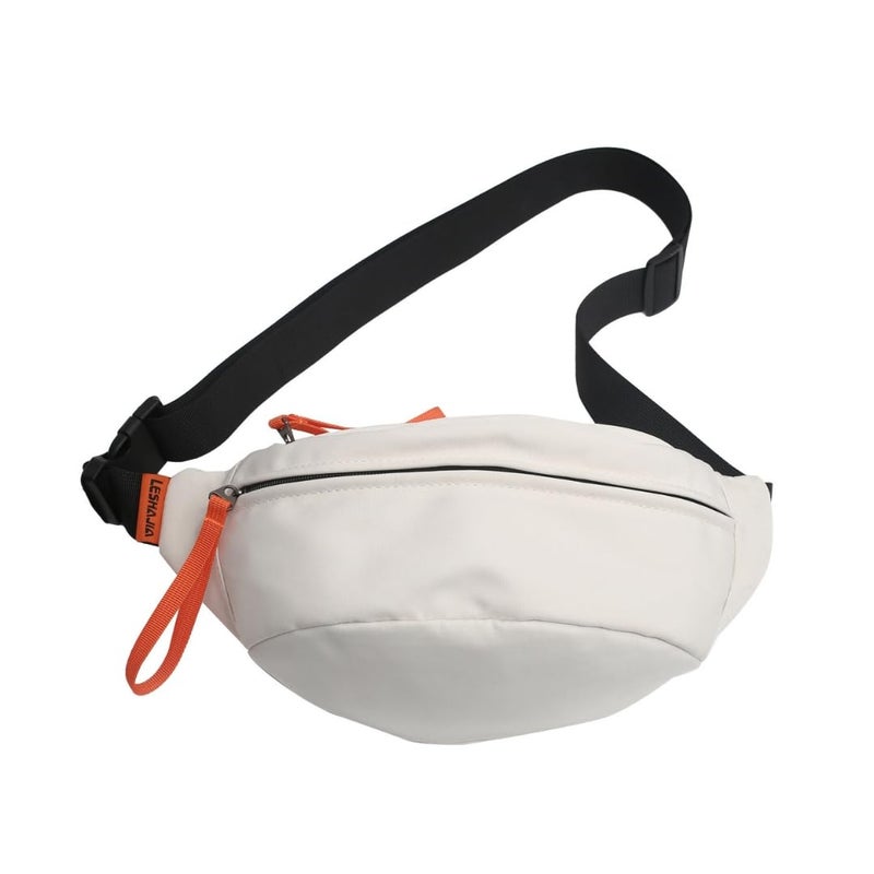 Tressential Waist Bag for Men Women | Cross Body Fanny Pack for Hiking, Travel, Camping, Outdoor Sports, Cycling | Money Belt with Adjustable Strap (White) - Image 1