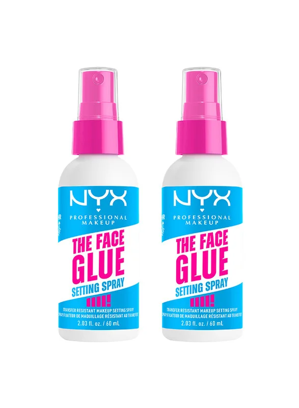 نيكس مكياج المحترفين نيكس مكياج المحترفين | سبراي التثبيت فيس جلو (مثبّت مكياج طويل الأمد) – مجموعة من 2