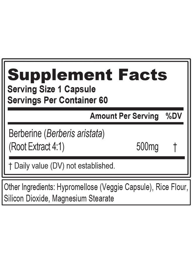 Evlution Nutrition Berberine - Supports Heart Health & Overall Health - 500mg Pure Berberine Per Serving - Vegan Formula - Non-GMO - Dietary Supplement - 60 Servings - 60 Veggie Capsules - Image 2