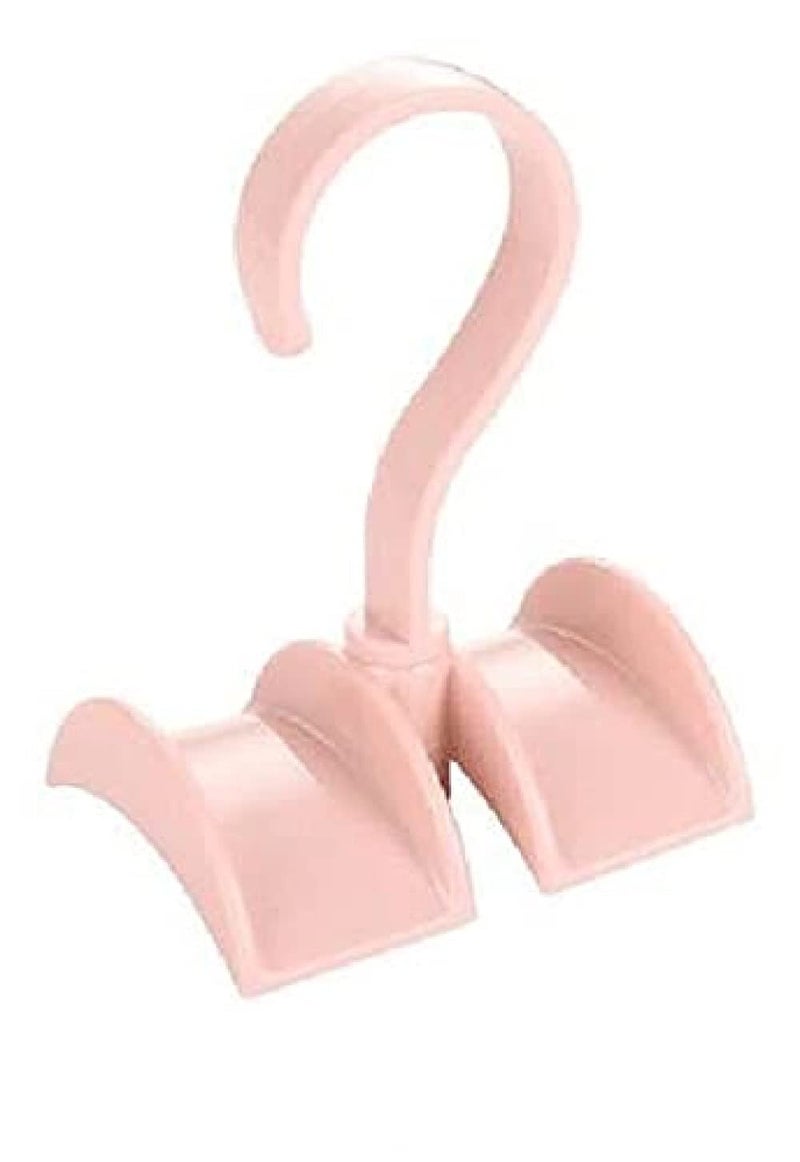 UPKARANWALE UPKARANWALE Home Handbag Hat Cap Scraf Wardrobe Closet Hanger Hook Storage Organizer Pink - Image 1
