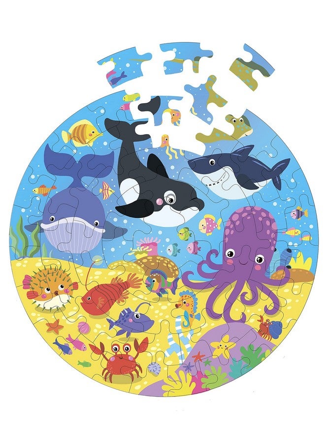 Fiddlys Creative Wooden Jigsaw Puzzle For Children 66Pcs (Sea World) - Image 2