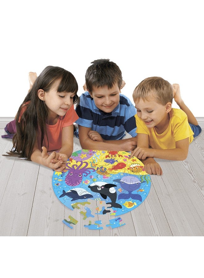 Fiddlys Creative Wooden Jigsaw Puzzle For Children 66Pcs (Sea World) - Image 4
