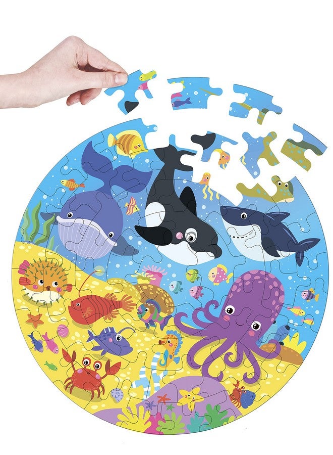 Fiddlys Creative Wooden Jigsaw Puzzle For Children 66Pcs (Sea World) - Image 3