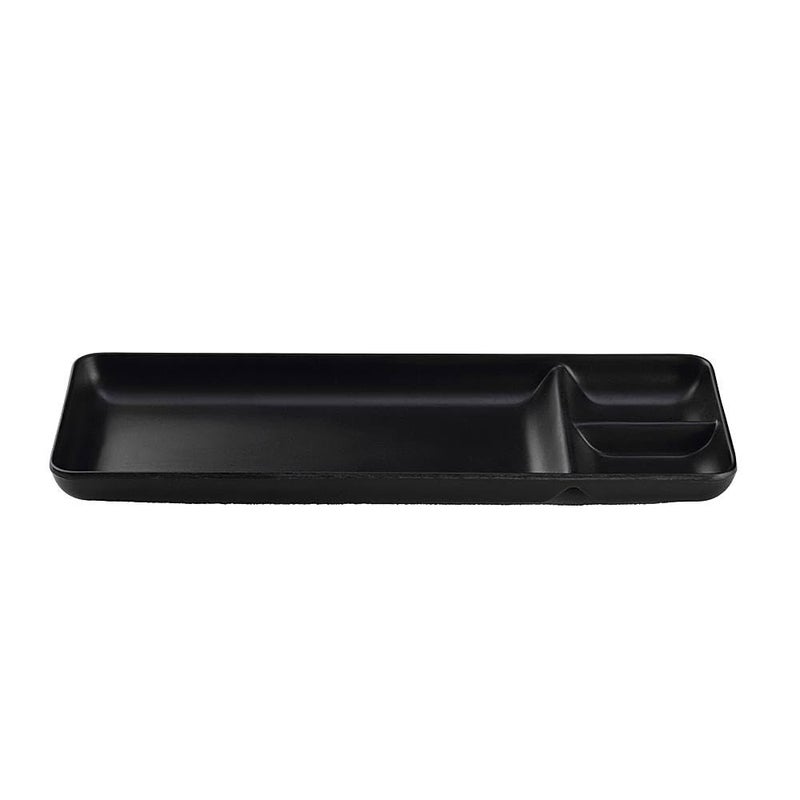 Melamine Modern Rectangular Chip Dip Tray Black 305 x 305 cms 220 g Dishwasher Safe  - Image 3