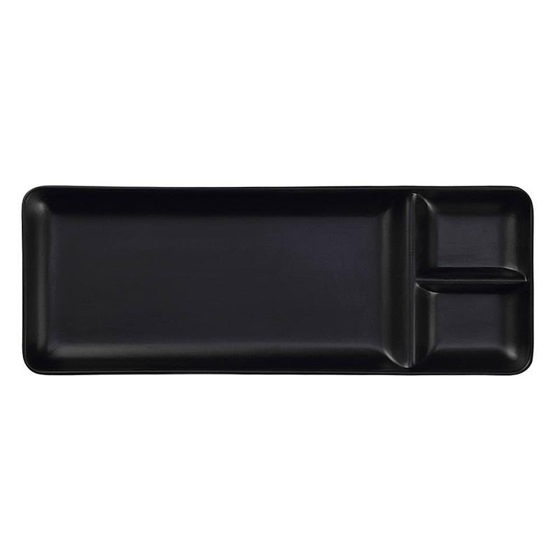 Melamine Modern Rectangular Chip Dip Tray Black 305 x 305 cms 220 g Dishwasher Safe  - Image 2