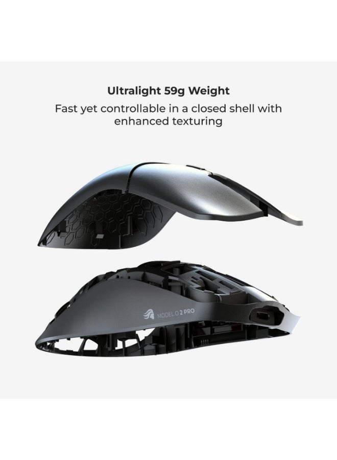 Glorious Gaming Model O 2 PRO 4K/8K Wireless Gaming Mouse - 2.4GHz Wireless 1ms delay, 4K/8K Polling, 100M clicks, 59g Ultralight, Long Battery Life, 26K DPI BAMF 2.0 Sensor, 6 Buttons - Matte Black - Image 4