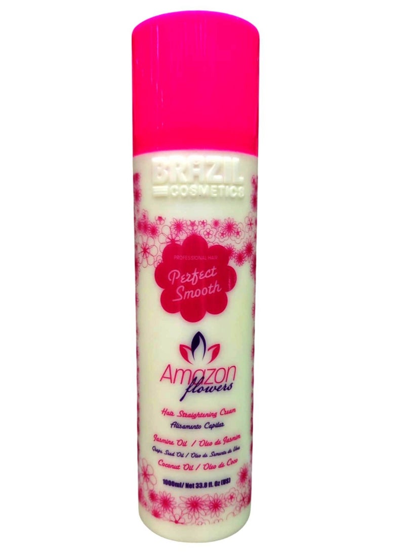 أمازون فلاور معالج تمليس الشعر بزيت جوز الهند و زيت بذور العنب 1000 مل - Image 1