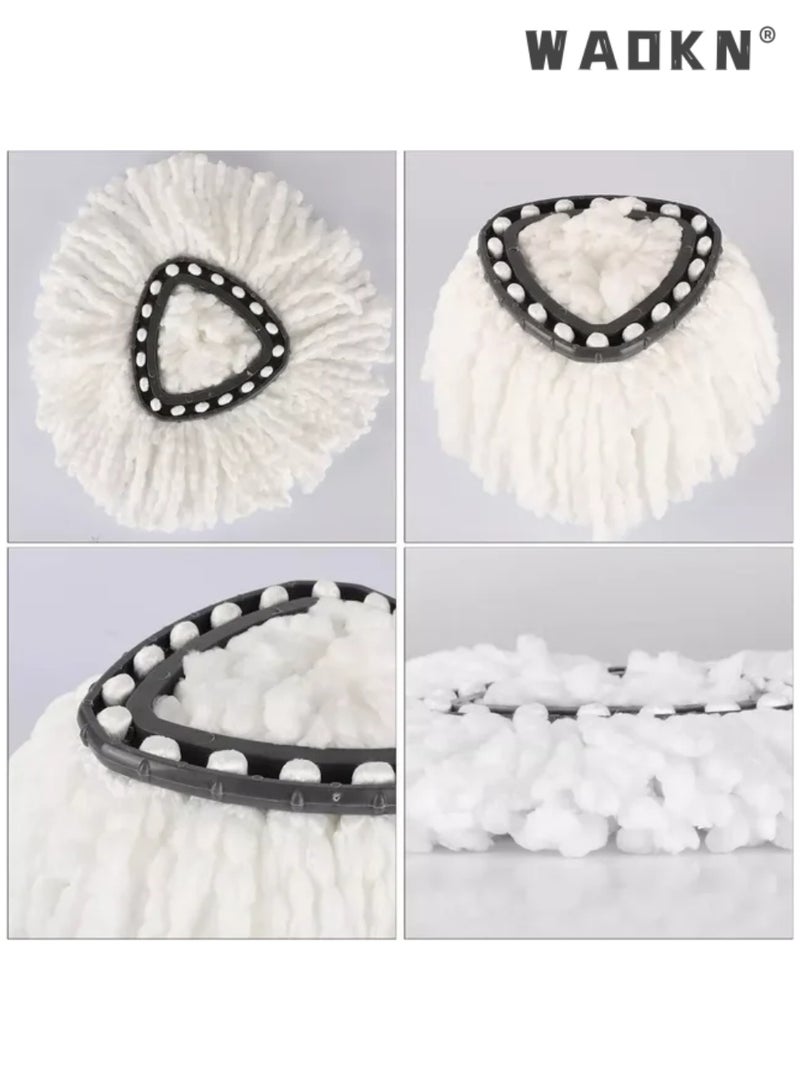 دبليو أيه أو كي أن 4 جهاز كمبيوتر شخصي سهل التزاوج والنظيفة الميكروفايبر أرضية مسح إعادة تعبئة مسح قاعدة استبدال تدوير مسح غطاء البلاستيك حالة مثلث مسح رأس القرص قشرة استبدال جزء الملحقات تدوير مسح استبدال رؤوس, الميكروفايبر تدوير مسح إعادة تعبئة لـ O أرز, سهل التنظيف مسح استبدال رأس, آلة قابلة للغسيل - Image 5
