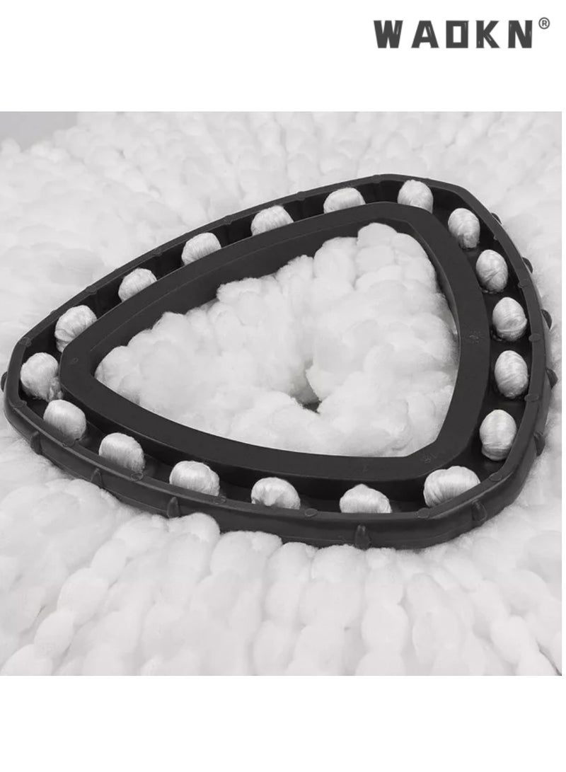 دبليو أيه أو كي أن 4 جهاز كمبيوتر شخصي سهل التزاوج والنظيفة الميكروفايبر أرضية مسح إعادة تعبئة مسح قاعدة استبدال تدوير مسح غطاء البلاستيك حالة مثلث مسح رأس القرص قشرة استبدال جزء الملحقات تدوير مسح استبدال رؤوس, الميكروفايبر تدوير مسح إعادة تعبئة لـ O أرز, سهل التنظيف مسح استبدال رأس, آلة قابلة للغسيل - Image 4