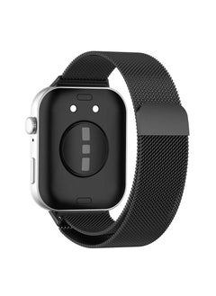 Generic Milanese Stainless Steel Replacement Band Compatible with Huawei Fit 3 Watch, Magnetic Stainless Steel Mesh type strap (Black)  - Image 2