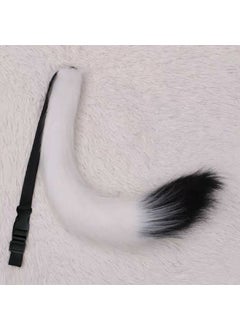 Generic 2023 Cute Fox Tail Cosplay Set, Japanese Style Cat Accessories White black tip 