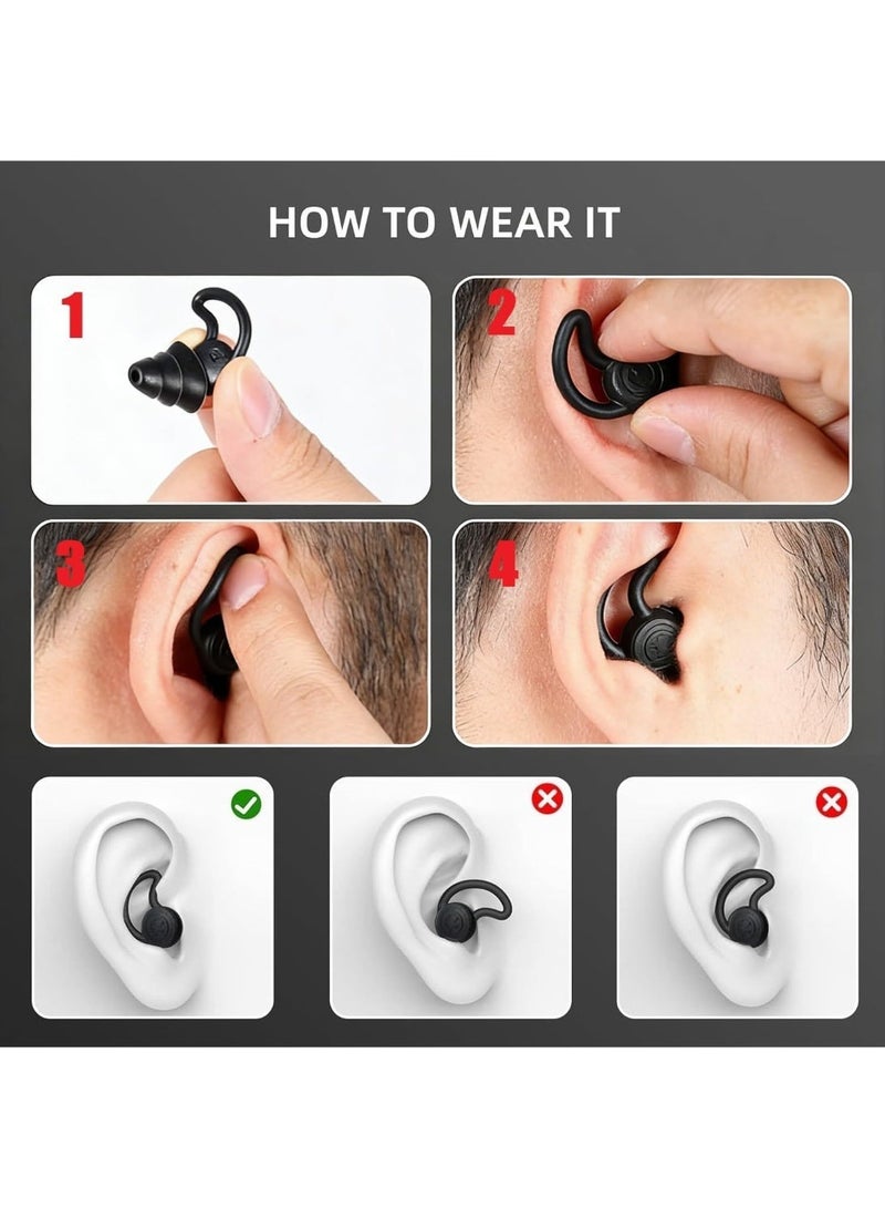 ShineZone 4 Pairs Swimming Ear Plugs for Adults,Waterproof and Reusable, Ear Protection for Swimming, Shower, Surf, Diving and Water Sports - Image 3