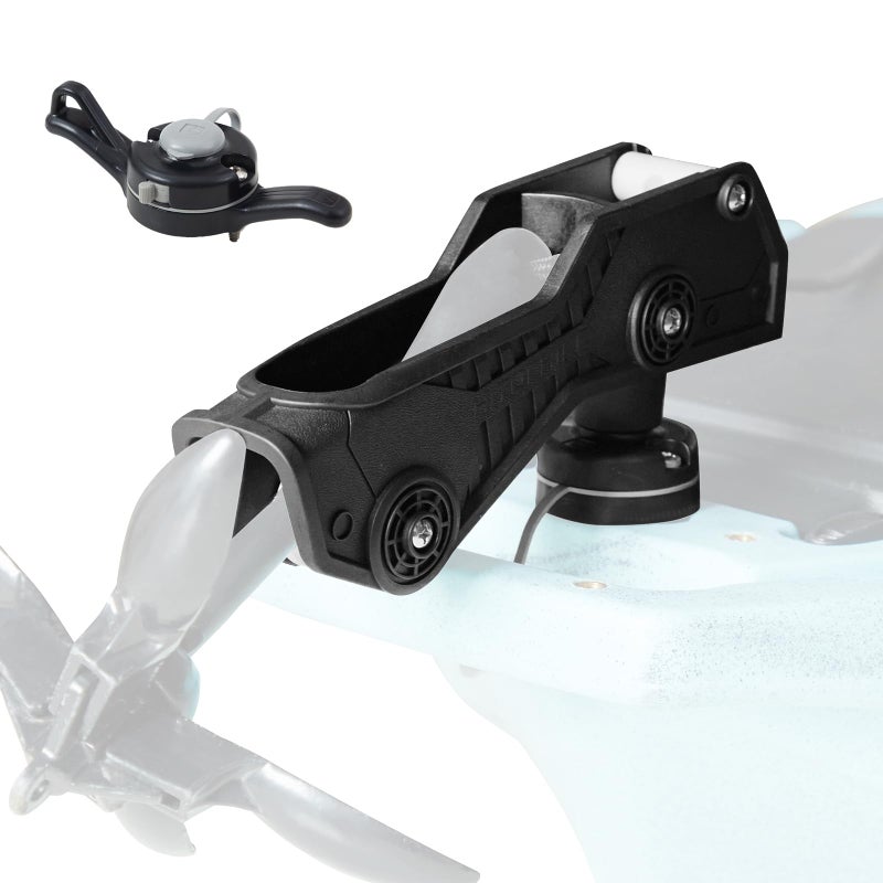 Hitorhike Universal Anchor Mount-Heavy Duty Boat Holder with Multi-Directional Locking,Built-in Storage for Kayaks,Canoes (Basic Mount + Rope Holder + Anchor Lock Bracket Set) - Image 1