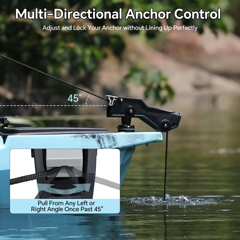 Hitorhike Universal Anchor Mount-Heavy Duty Boat Holder with Multi-Directional Locking,Built-in Storage for Kayaks,Canoes (Basic Mount + Rope Holder + Anchor Lock Bracket Set) - Image 4
