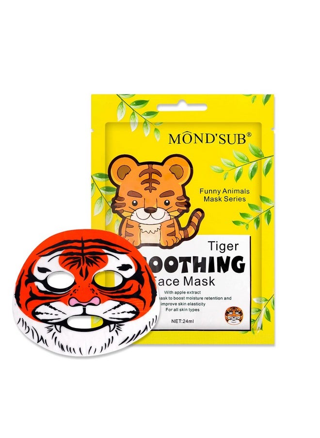 Mond'sub Animal Spa Mask Character Masks Sheet Penguin Panda Tiger Cat Nourishing & Moisturizing Effects For All Skin Types Birthday Party Gift For Her Girls Night Spa Night Beauty Gift (4Pack)  - Image 4