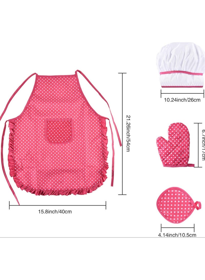 11-Piece Set Of Children'S Apron Cake Baking Cooking Tools Kitchen Toys Play House Cooking (Pink) - Image 2