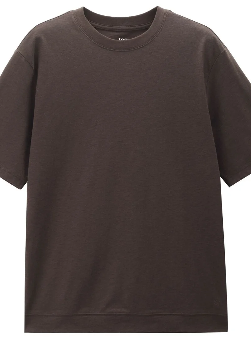 Giordano  Men Regular Cotton Linen Blend Tee for Men | Best Price UAE