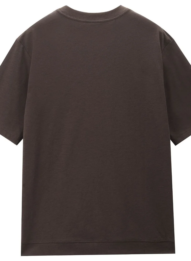 Giordano  Men Regular Cotton Linen Blend Tee for Men | Best Price UAE