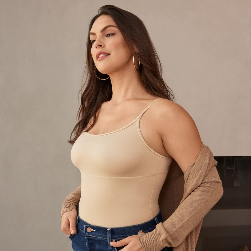 Maidenform womens Long Length Camisole Fl3266 shapewear tops, Latte Lift, Medium US - Image 3