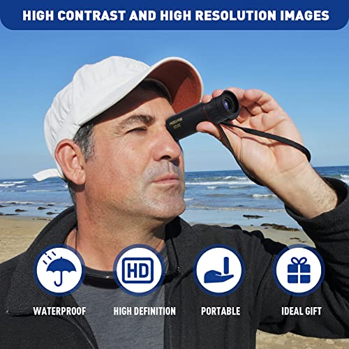 HDAJY Mini Monocular Telescope Upgrade 30 x 25 HD Monoculars for Adults High Powered Be Used for Stargazing Hunting Black - Image 3