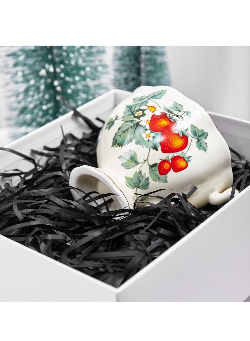 100 Grams Raffia Gift Filler Paper Shreds Grass Craft Shredded Tissue for Basket Filling Decoration Box DIY Packaging and Party Supplies Accessories Black - Image 3