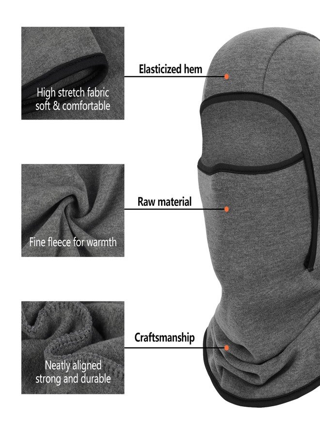 UNNESTAR 2 Packs Fleece Kids Balaclava Ski Mask– Full Face Cover Cold Weather Hats for Boys Girls Thermal Cosy Warm Sets - Image 2