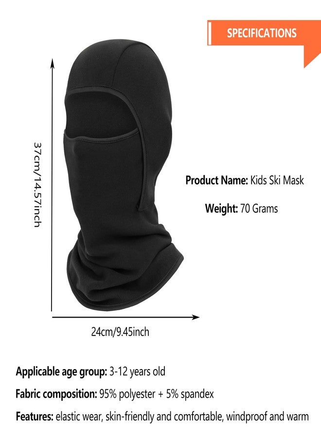 UNNESTAR 2 Packs Fleece Kids Balaclava Ski Mask– Full Face Cover Cold Weather Hats for Boys Girls Thermal Cosy Warm Sets - Image 5