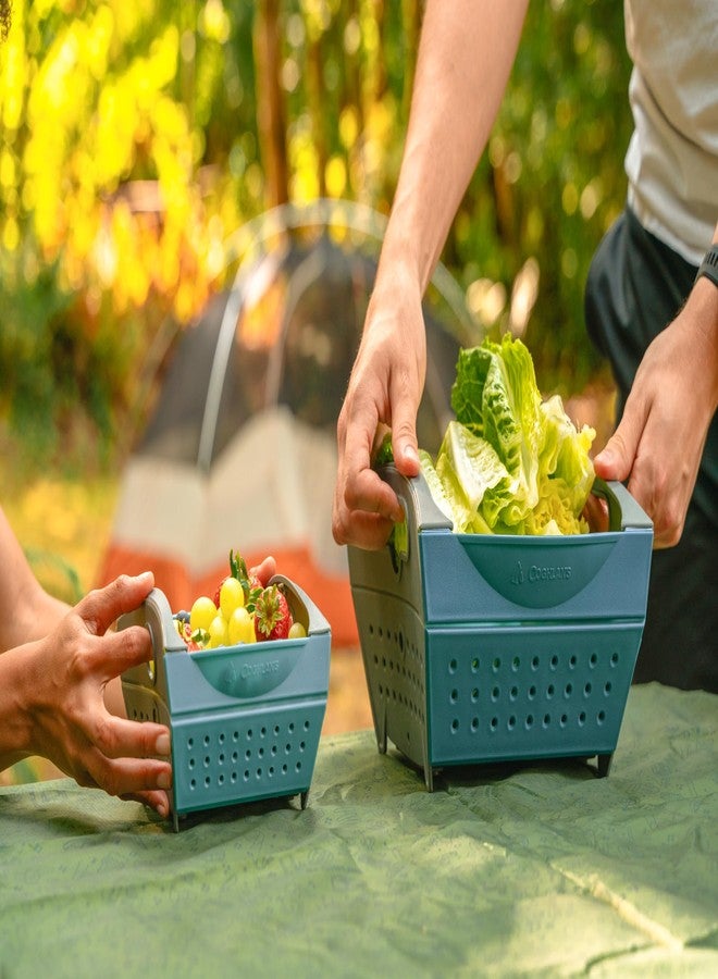 Coghlan's Coghlan’s Snapfold™ Mini Colander - 1-Quart (0.95 L) Compact, Collapsible Strainer for Pasta, Vegetables, Fruit, Space-Saving, Self-Standing with Handles, for Camping and Outdoor Kitchens, Mini Size - Image 4
