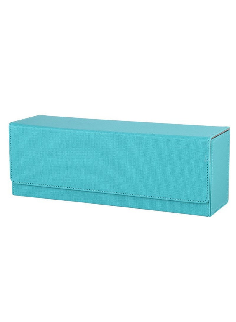 400+ PU Deck Card Holder Box Sidewinder Large Capacity Container Collection For Trading Game Sport Cards,Green Color  - Image 1