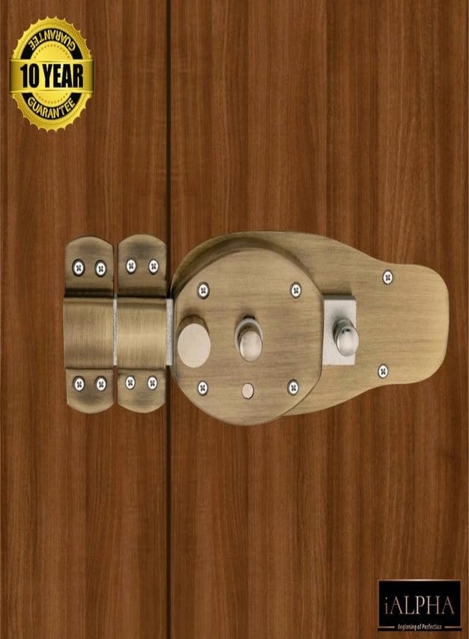 iALPHA® Savio Deadbolts with 10 Years Warranty/Heavy Main Door Lock with 3 Solid Bullet & 6 Levers Lock Double Action Locking with 3 Brass Finish Keys.Antique Gold - Image 5