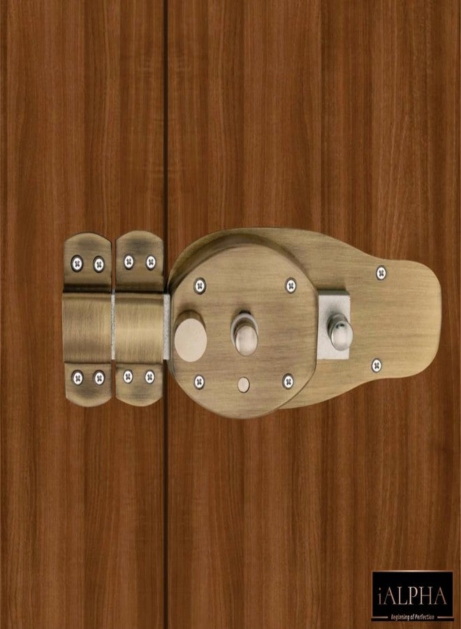 iALPHA® Savio Deadbolts with 10 Years Warranty/Heavy Main Door Lock with 3 Solid Bullet & 6 Levers Lock Double Action Locking with 3 Brass Finish Keys.Antique Gold - Image 1