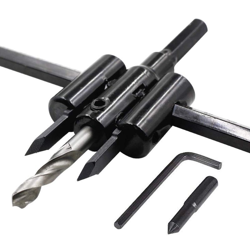 Luomorgo 1 3/16" to 12" Adjustable Hole Saw Circle Cutter Drill Bit Tool Saw Round Cutting for Drywall Wood - Image 1