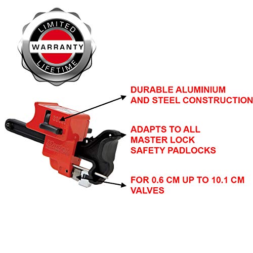 Master Lock - S3068 Seal-Tight Handle-On Valve Lockout, Red - Image 4
