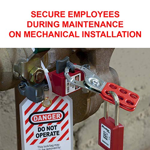 Master Lock - S3068 Seal-Tight Handle-On Valve Lockout, Red - Image 3