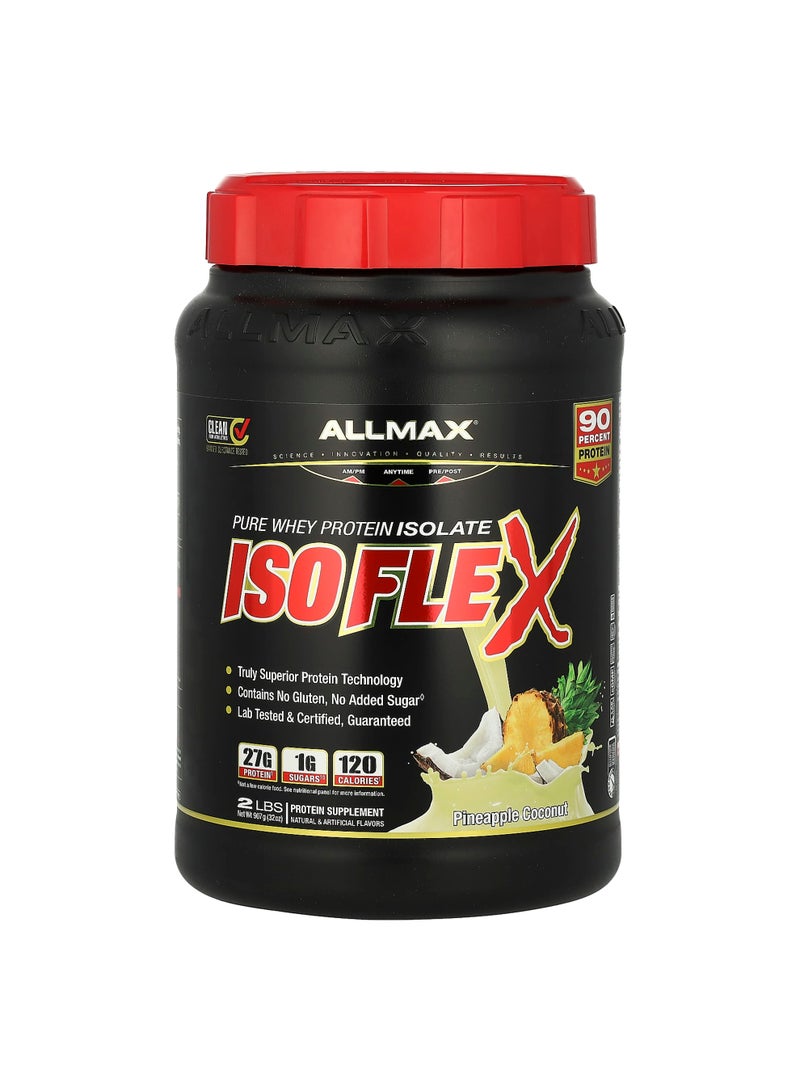 Allmax ISOFLEX, Pure Whey Protein Isolate, Pineapple Coconut, 2 lbs (907 g)