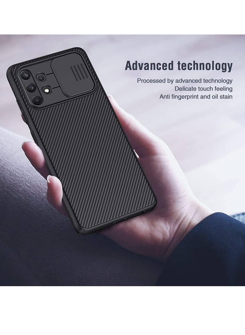 نيلكين حافظة سامسونج جالاكسي A32 4G، حافظة CamShield رفيعة وغطاء واقٍ مع واقي للكاميرا، حافظة هاتف صلبة من البولي كربونات TPU رفيعة للغاية مضادة للخدش (أسود) - Image 4