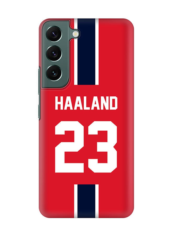 Stylizedd Slim Cover for Samsung Galaxy S22 Plus 5G Case Snap Classic Series Mobile Cover Hard PC Shield Matte Finish Print -Norway-Player-Haaland - Image 1