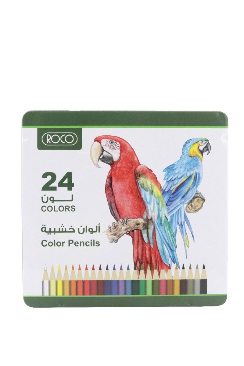 روكو مجموعة أقلام تلوين ألوان متنوعة ٢٤ لونًا - Image 1