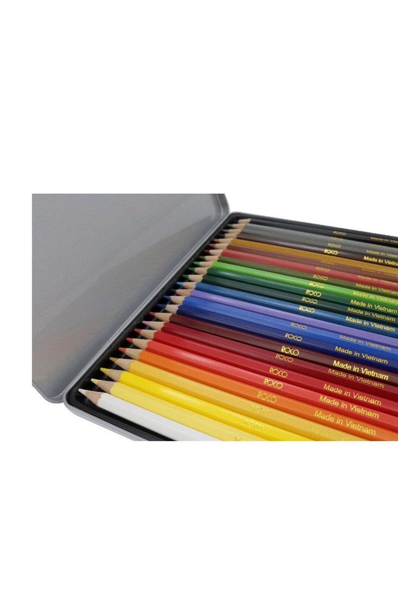 روكو مجموعة أقلام تلوين ألوان متنوعة ٢٤ لونًا - Image 2