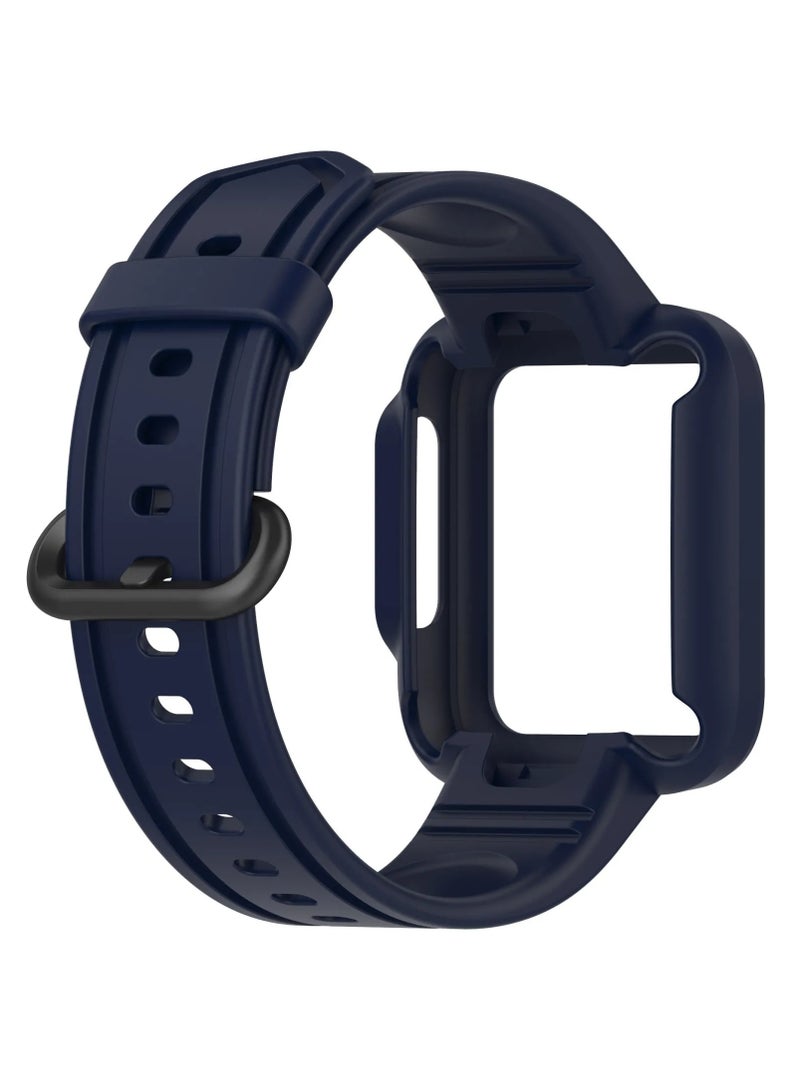 Silicone WatchBand For Redmi Watch 2 lite Strap Horloge2 Wristbands Bracelet For Xiaomi MI watch lite Watchband WristBand + Case _ Blue - Image 3