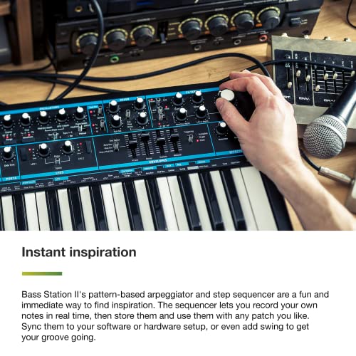 Novation محطة الباس نوفايشن II - سينث أنالوج أحادي الصوت – يتضمن 64 نمط مصنع، مسجل خطوات قائم على الأنماط ومولد نغمات، اثنان من المذبذبات بالإضافة إلى مذبذب فرعي إضافي - Image 5