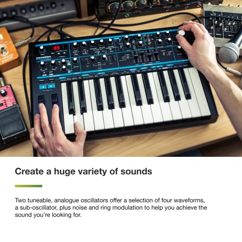 Novation محطة الباس نوفايشن II - سينث أنالوج أحادي الصوت – يتضمن 64 نمط مصنع، مسجل خطوات قائم على الأنماط ومولد نغمات، اثنان من المذبذبات بالإضافة إلى مذبذب فرعي إضافي - Image 2