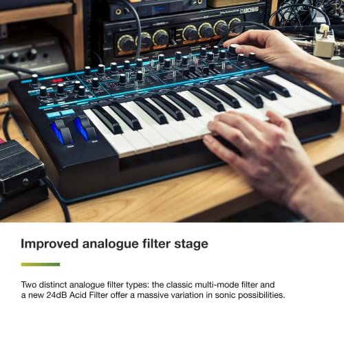 Novation محطة الباس نوفايشن II - سينث أنالوج أحادي الصوت – يتضمن 64 نمط مصنع، مسجل خطوات قائم على الأنماط ومولد نغمات، اثنان من المذبذبات بالإضافة إلى مذبذب فرعي إضافي - Image 4