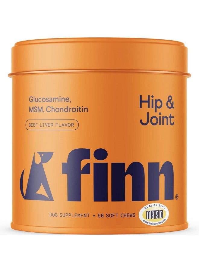 FINN Finn Hip and Joint Supplement for Dogs | Glucosamine, Chondroitin & MSM for Joint and Mobility Support | with Turmeric, BioPerine and B-Vitamins | 90 Soft Chews  - Image 1