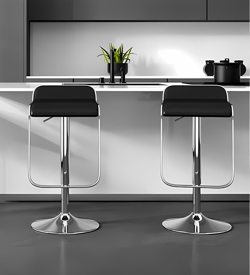 Sharpdo 4PCS Bar Chair,High Back Small Round Stool, Comfortable Adjustable High Bar Chair with 360°Swivel Perfect for Home Kitchen Counter Dining High Footrest Stool - Image 5