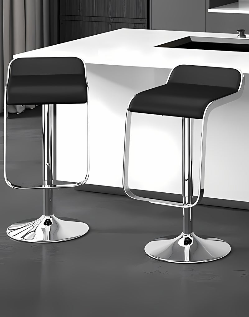 Sharpdo 4PCS Bar Chair,High Back Small Round Stool, Comfortable Adjustable High Bar Chair with 360°Swivel Perfect for Home Kitchen Counter Dining High Footrest Stool - Image 4